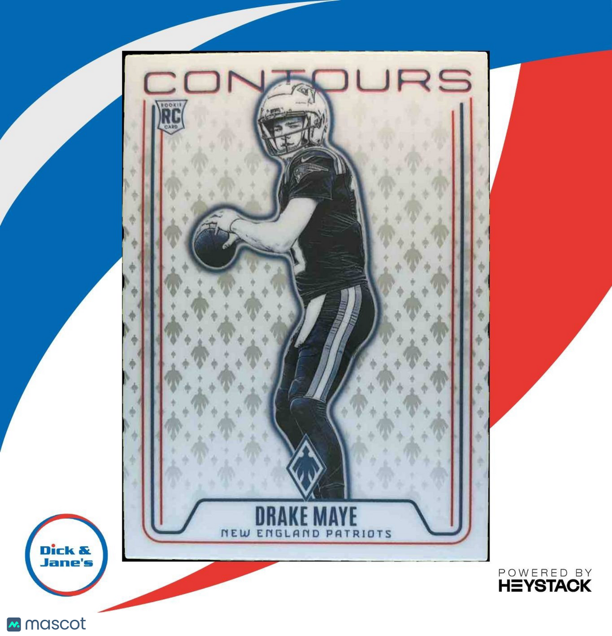 2024 Panini Phoenix Drake Maye Contours #CON-DME RC New England Patriots