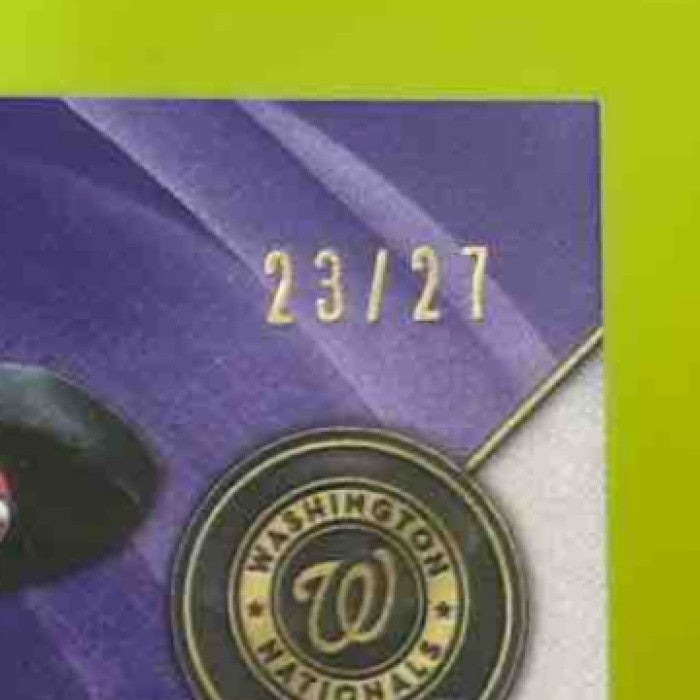 2019 Topps Triple Threads Juan Soto Relics Amethyst /27 MEM Washington Nationals