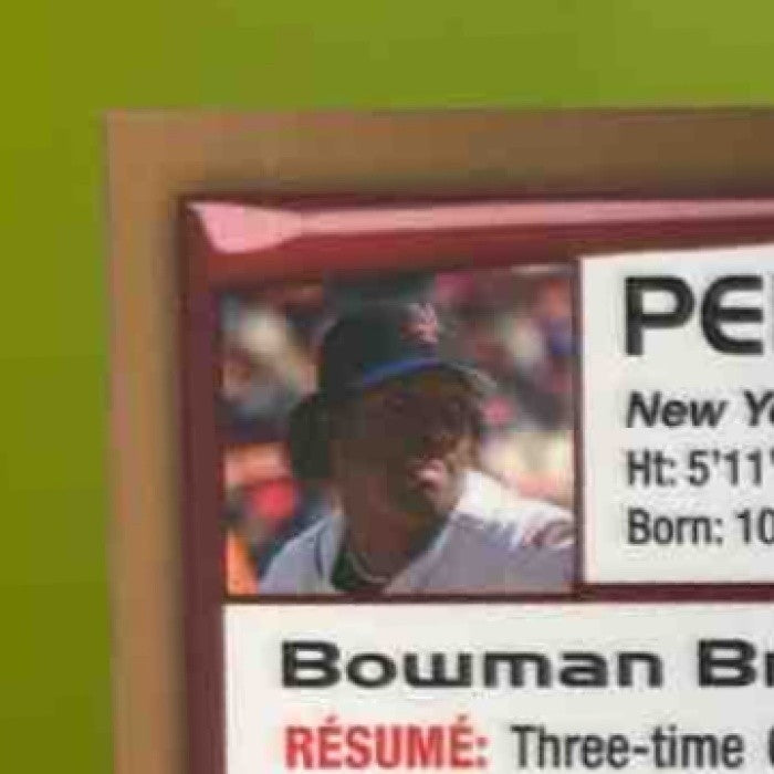 2008 Bowman Chrome Pedro Martinez Gold Refractor 20/50 #186 New York Mets