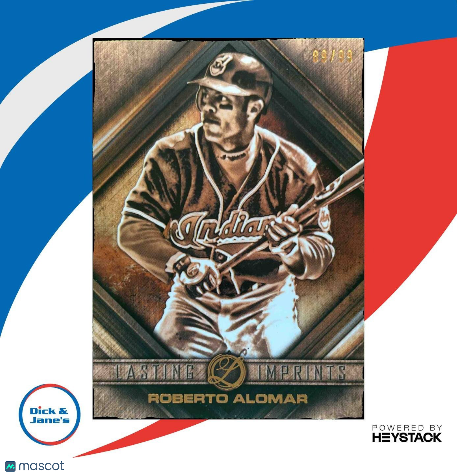 2016 Topps Legacies of Baseball Roberto Alomar Lasting Imprints /99 Indians