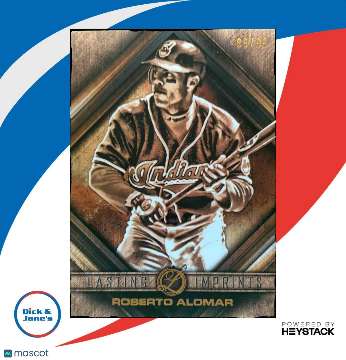 2016 Topps Legacies of Baseball Roberto Alomar Lasting Imprints /99 Indians