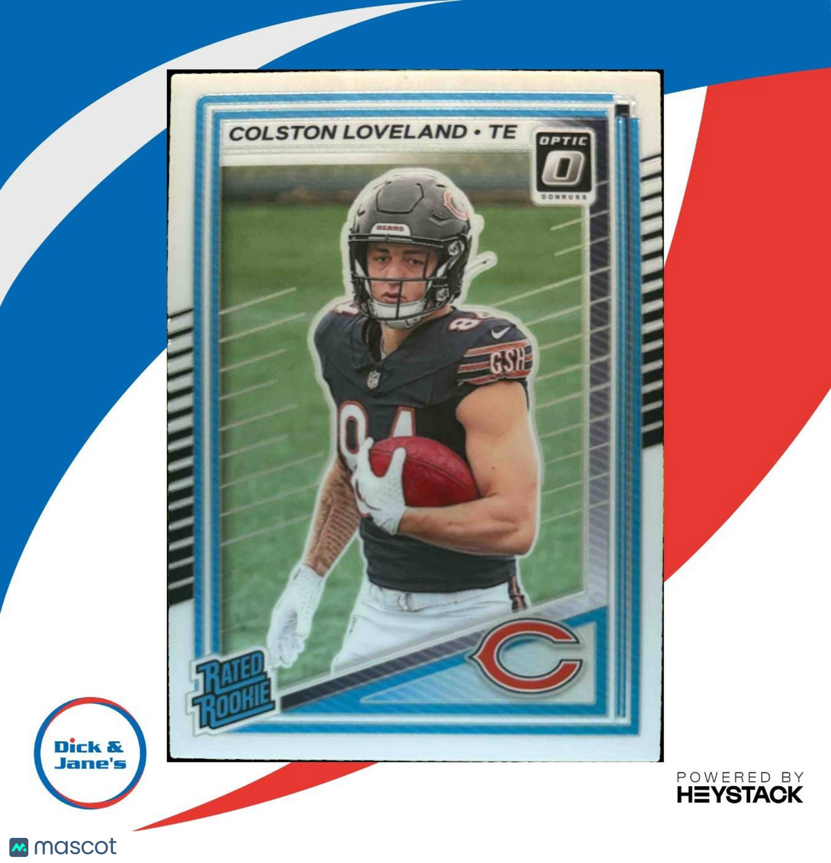 2025 Panini Donruss Optic Colston Loveland Rated Rookie #204 Chicago Bears