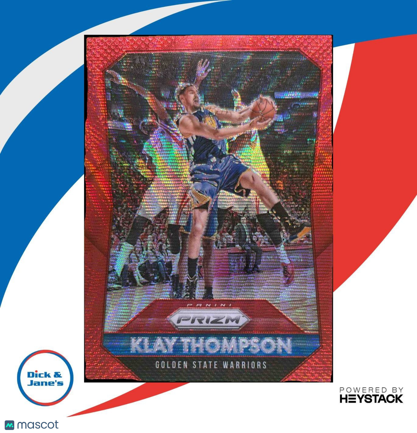 2015-16 Panini Prizm Klay Thompson Ruby Wave Prizms /350 #180 Warriors