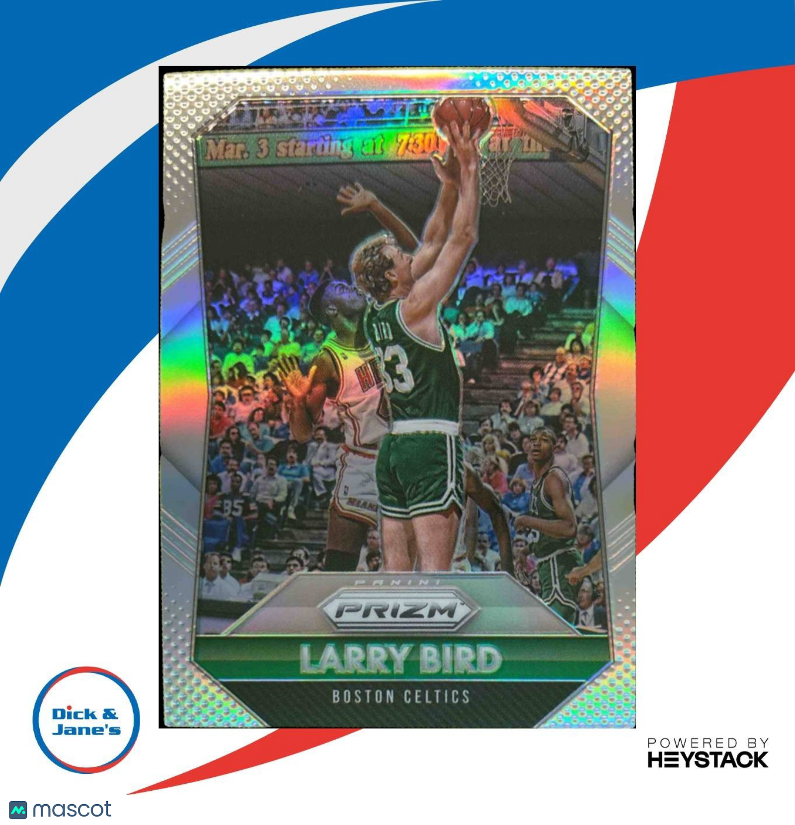 2015-16 Panini Prizm Larry Bird Silver Prizms #261 Boston Celtics