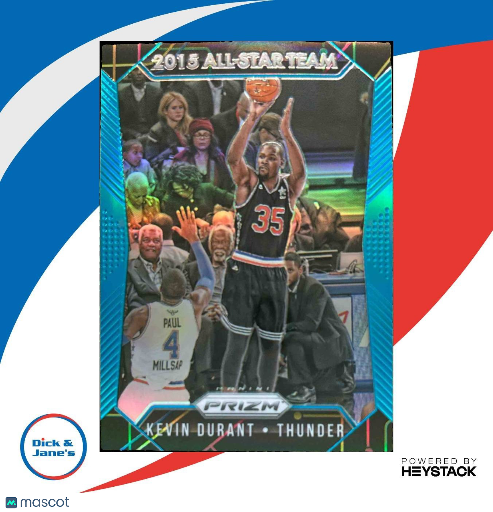 2015-16 Panini Prizm Kevin Durant Light Blue /199 #368 Oklahoma City Thunder