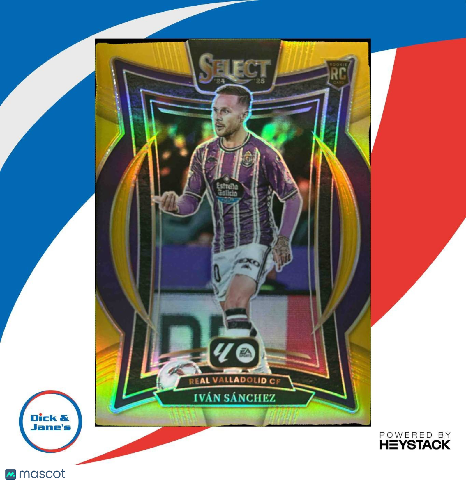 2024-25 Panini Select La Liga Ivan Sanchez Gold /10 #77 Terrace Real Valladolid