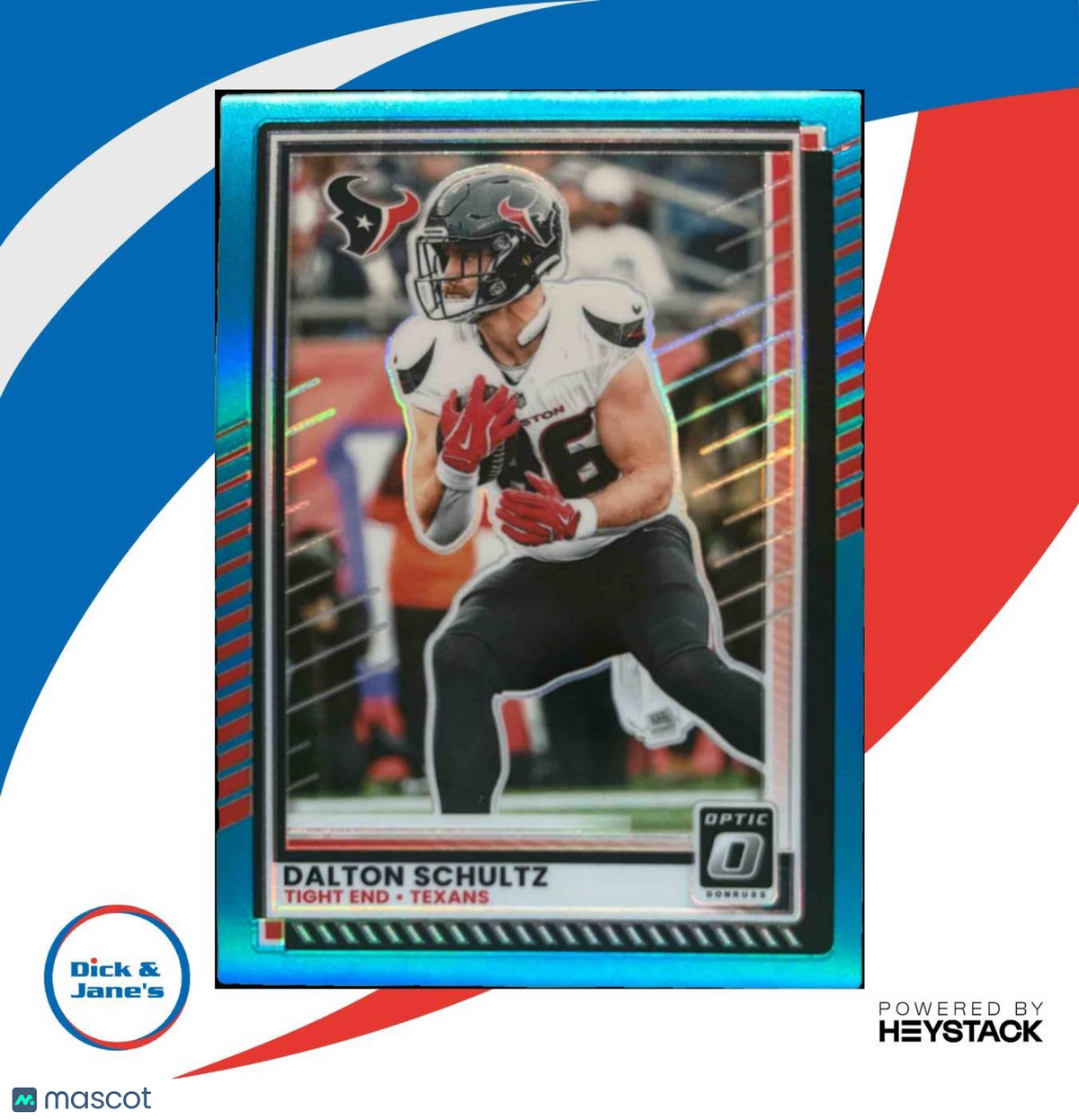 2025 Panini Donruss Optic Dalton Schultz Aqua /349 #22 Houston Texans