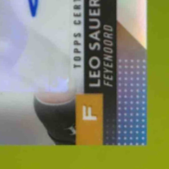 2023-24 Topps Finest UEFA Club Competitions Leo Sauer Auto #A-LS RC Feyenoord
