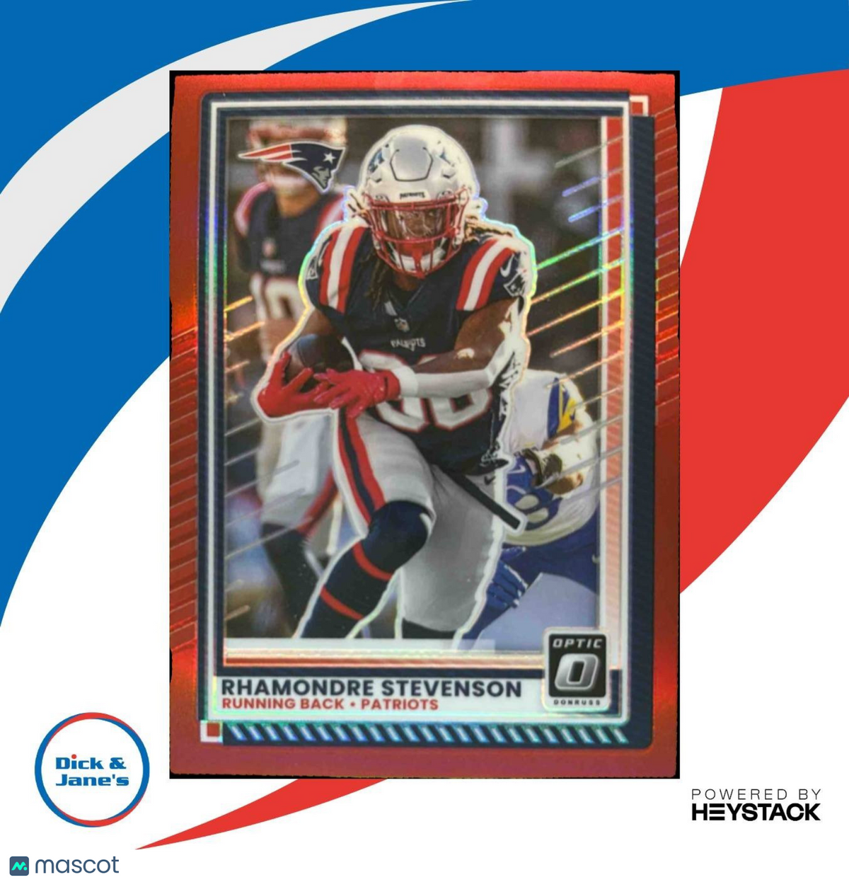 2025 Panini Donruss Optic Rhamondre Stevenson Red /149 #51 New England Patriots