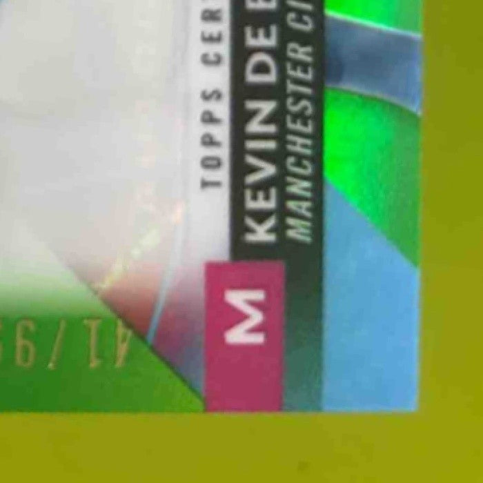 2023-24 Topps Finest Kevin De Bruyne Auto Neon Green 41/99 #A-KD Manchester City