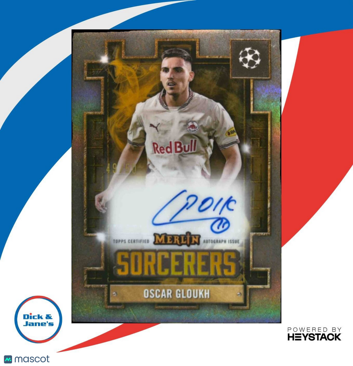 2024-25 Topps Merlin Chrome Oscar Gloukh Sorcerers Auto FC Salzburg