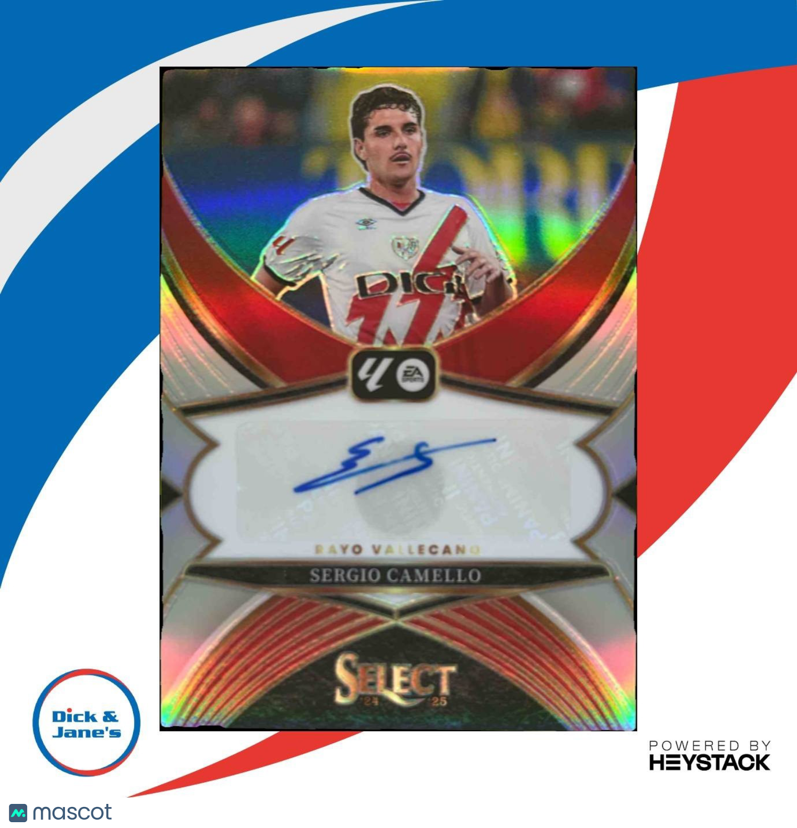 2024-25 Panini Select La Liga Sergio Camello Signatures Auto Rayo Vallecano