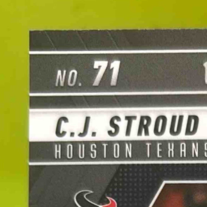 2025 Panini Mosaic C.J. Stroud Green Fluorescent Prizm 10/10 #71 Houston Texans
