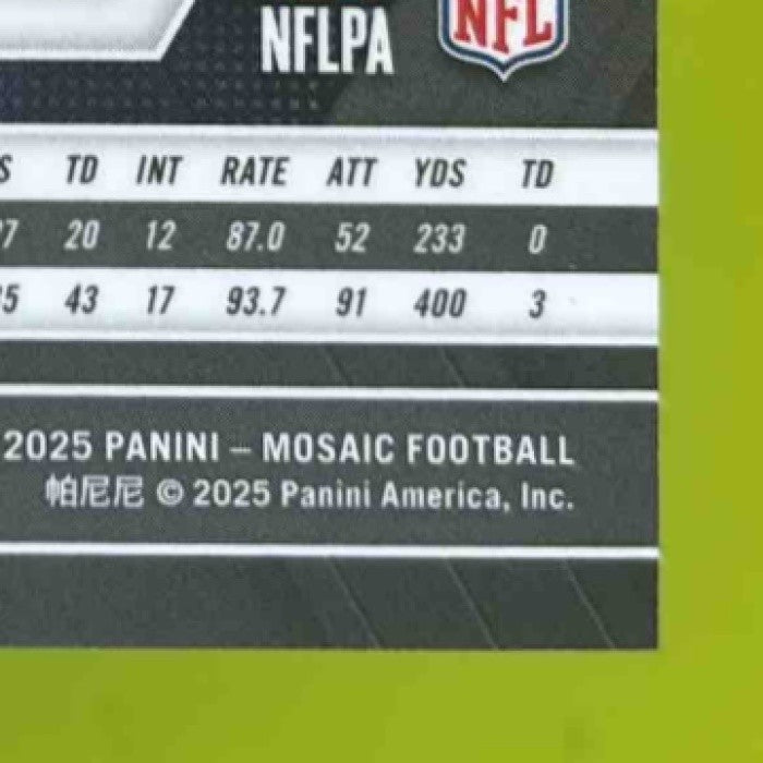 2025 Panini Mosaic C.J. Stroud Green Fluorescent Prizm 10/10 #71 Houston Texans