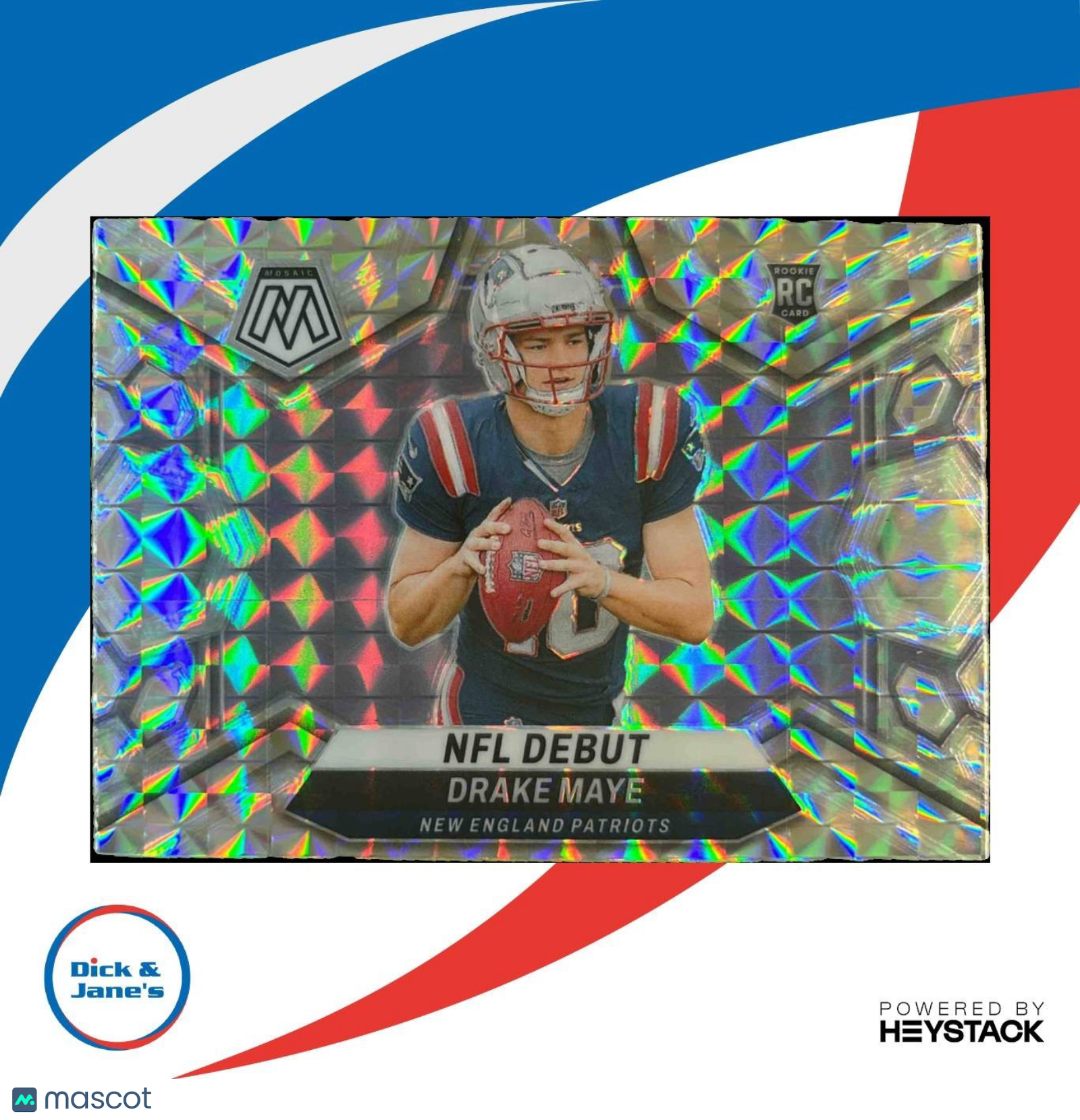 2024 Panini Mosaic Drake Maye Mosaic Prizm #273 RC NFL Debut Patriots