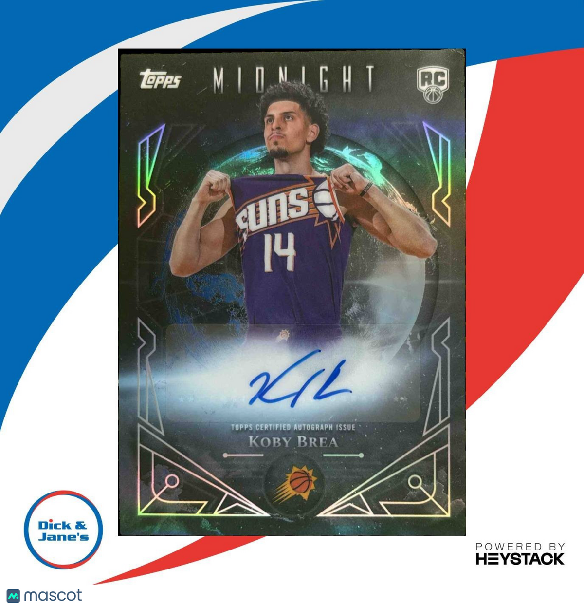 2025-26 Topps Midnight Koby Brea Sun Rookie Signatures RC Auto Phoenix Suns