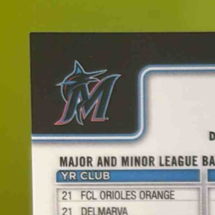 2025 Topps Chrome LogoFractor Connor Norby Black /10 #199 RC Miami Marlins