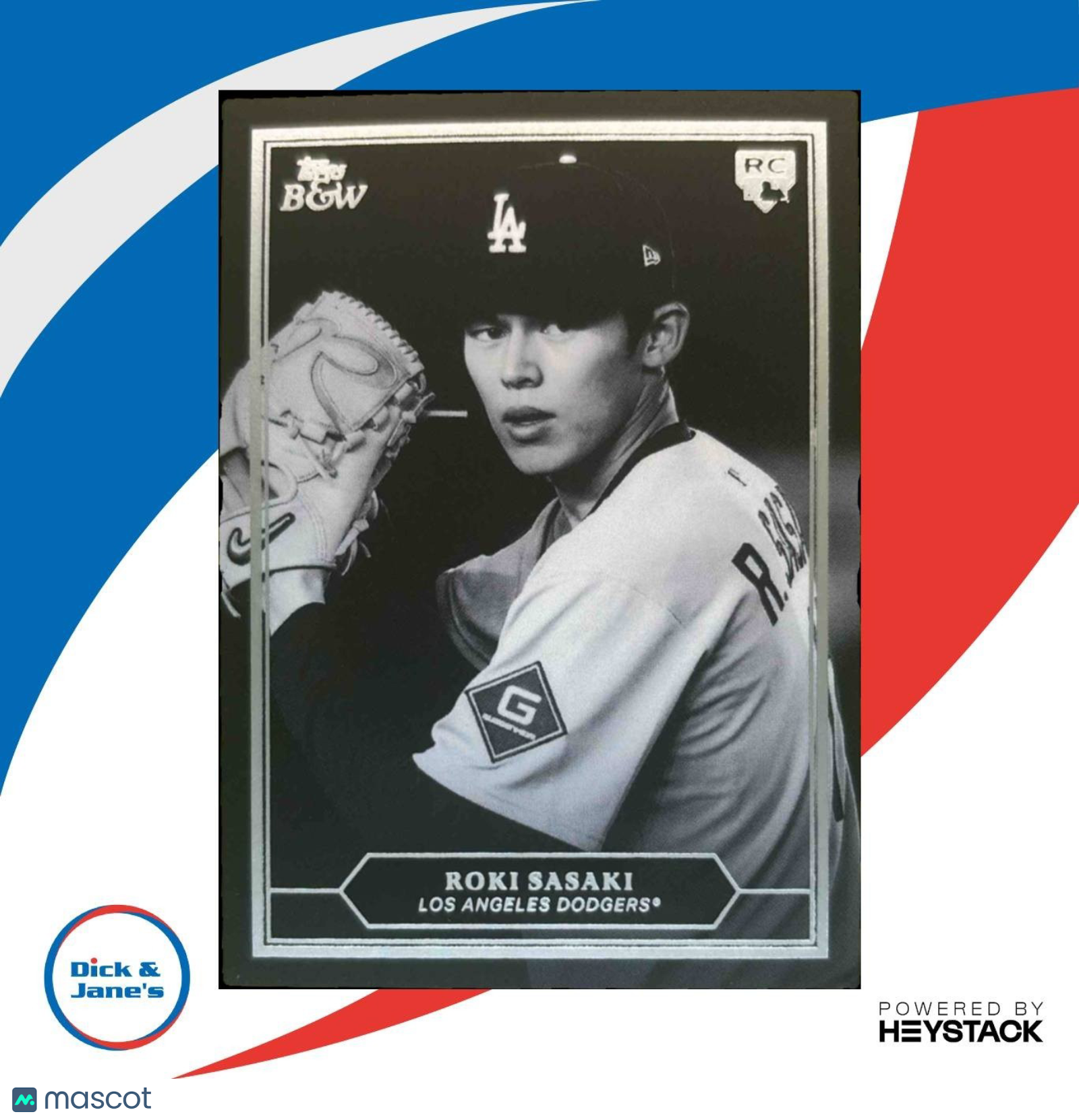 2025 Topps Black and White Roki Sasaki Prized Portraits #PP9 RC