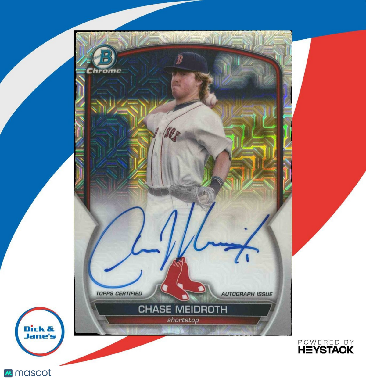 2023 Bowman Chrome Chase Meidroth Mojo Auto #BCMA-CM Boston Red Sox