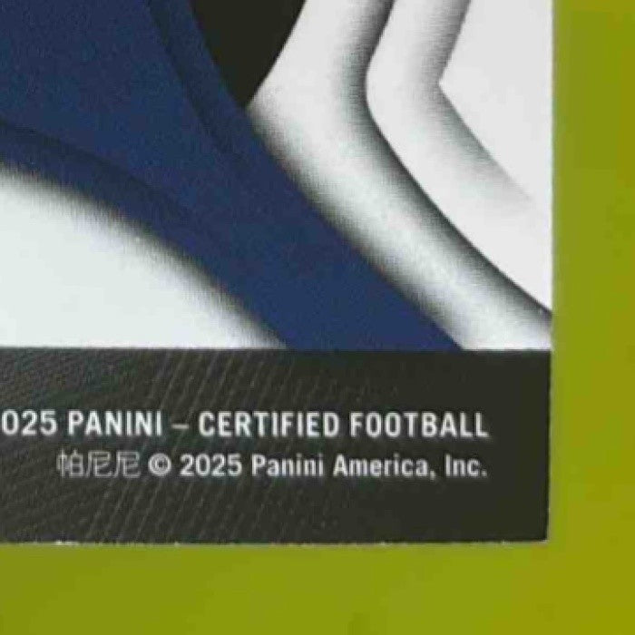 2025 Panini Certified Abdul Carter New Generation Jerseys Mirror Red /99 Giants