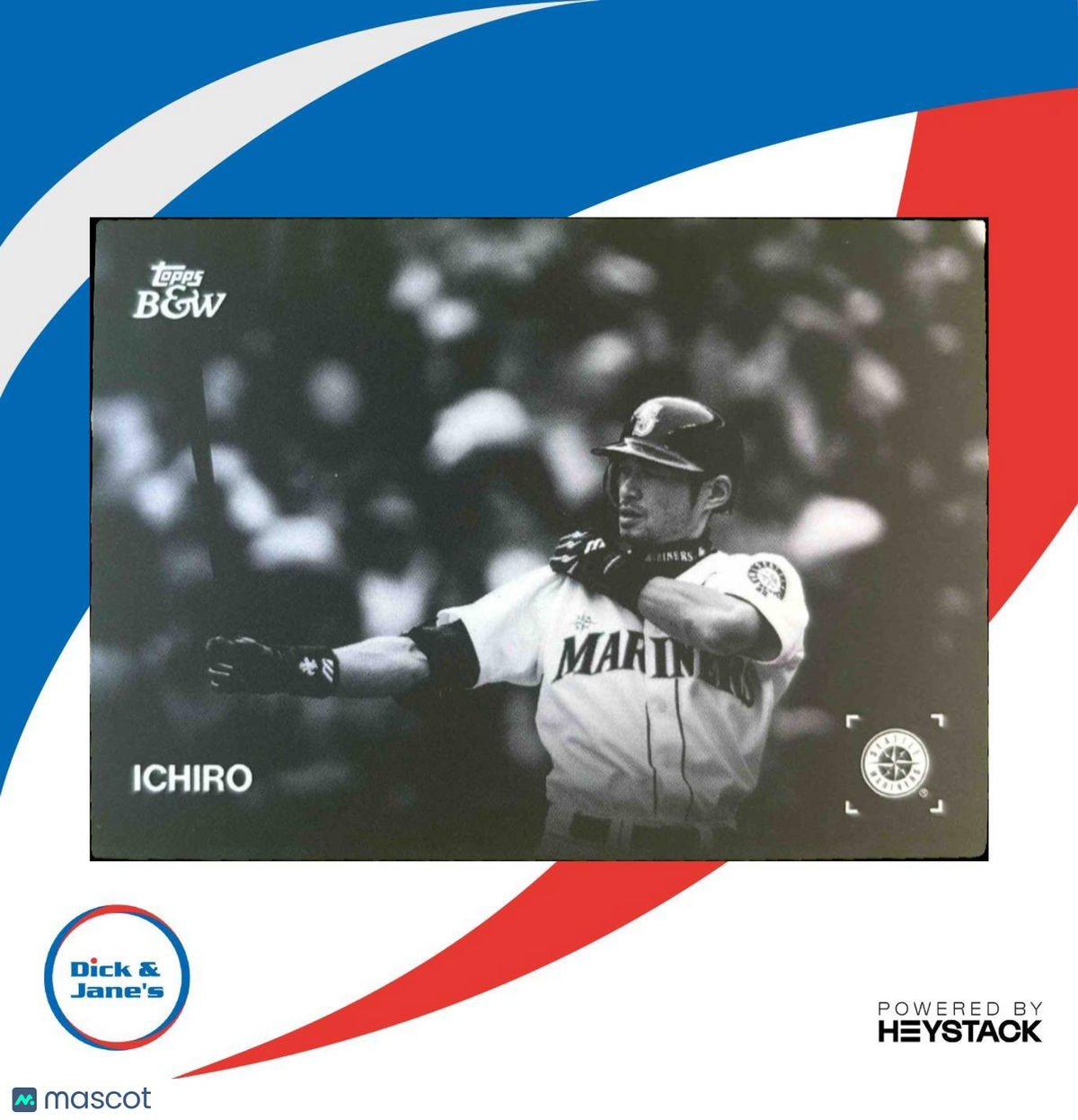 2025 Topps Black and White Ichiro Image Variations Short Prints SP Mariners