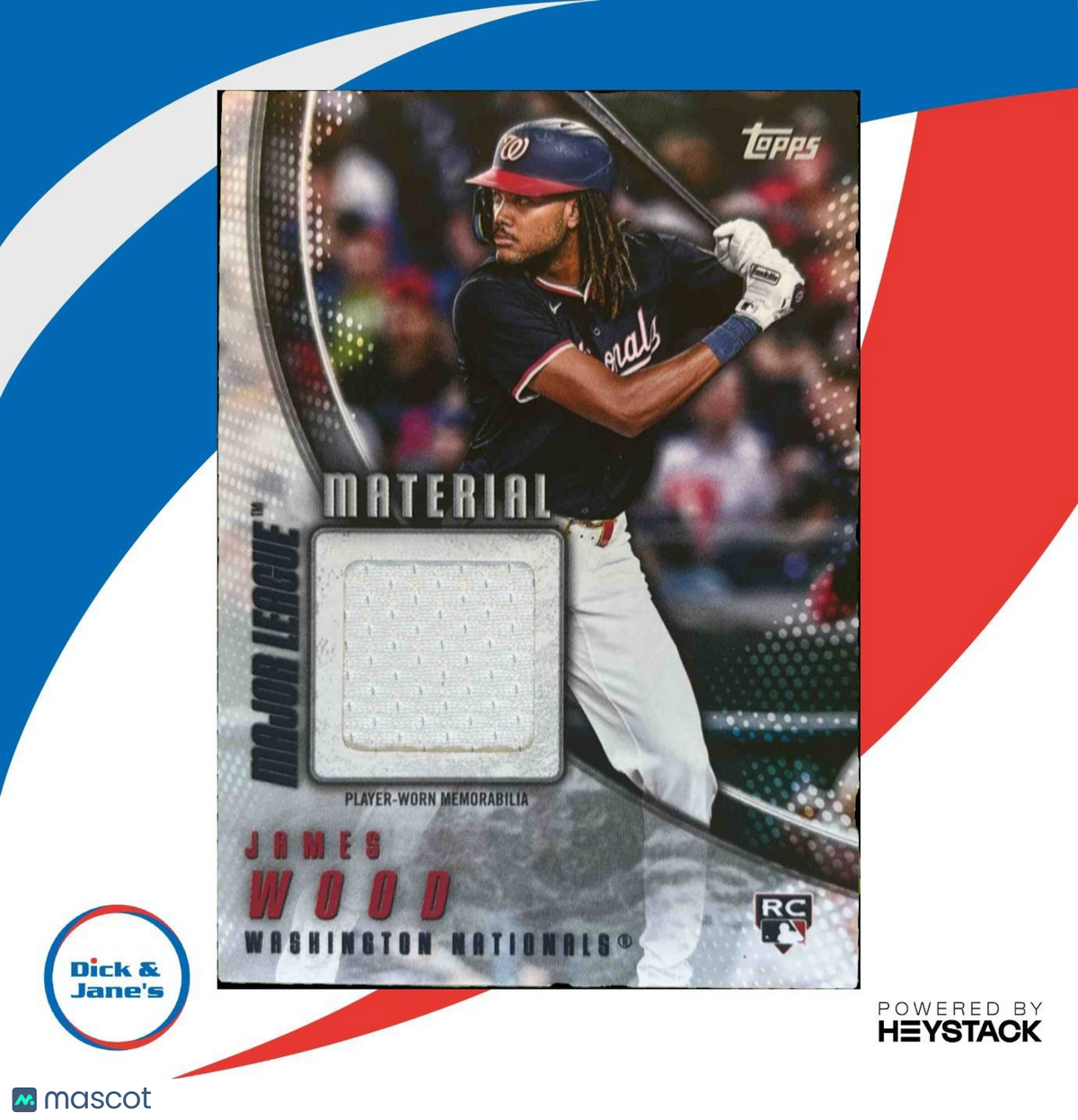 2025 Topps James Wood Major League Material Relics Series 2 MEM RC Nationals