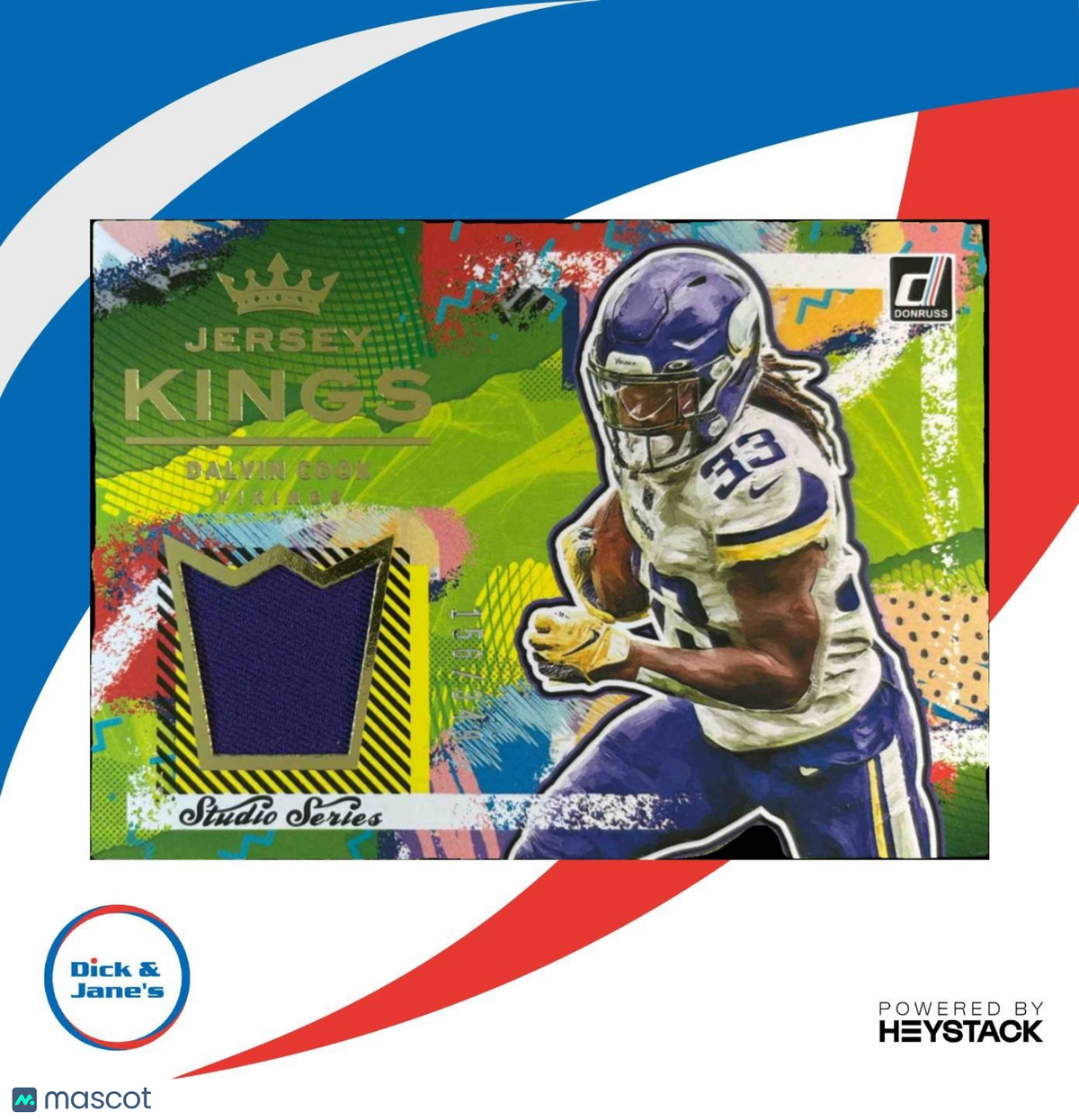 2021 Panini Donruss Dalvin Cook Jersey Kings /349 #JK23 Minnesota Vikings
