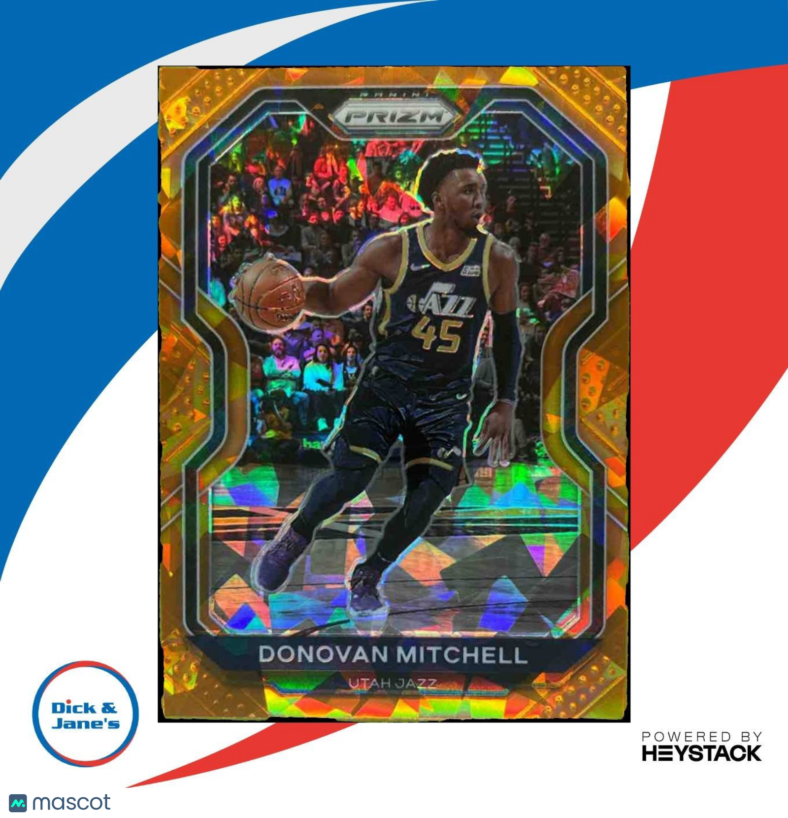 2020-21 Panini Prizm Donovan Mitchell Orange Ice Prizms #67 Utah Jazz