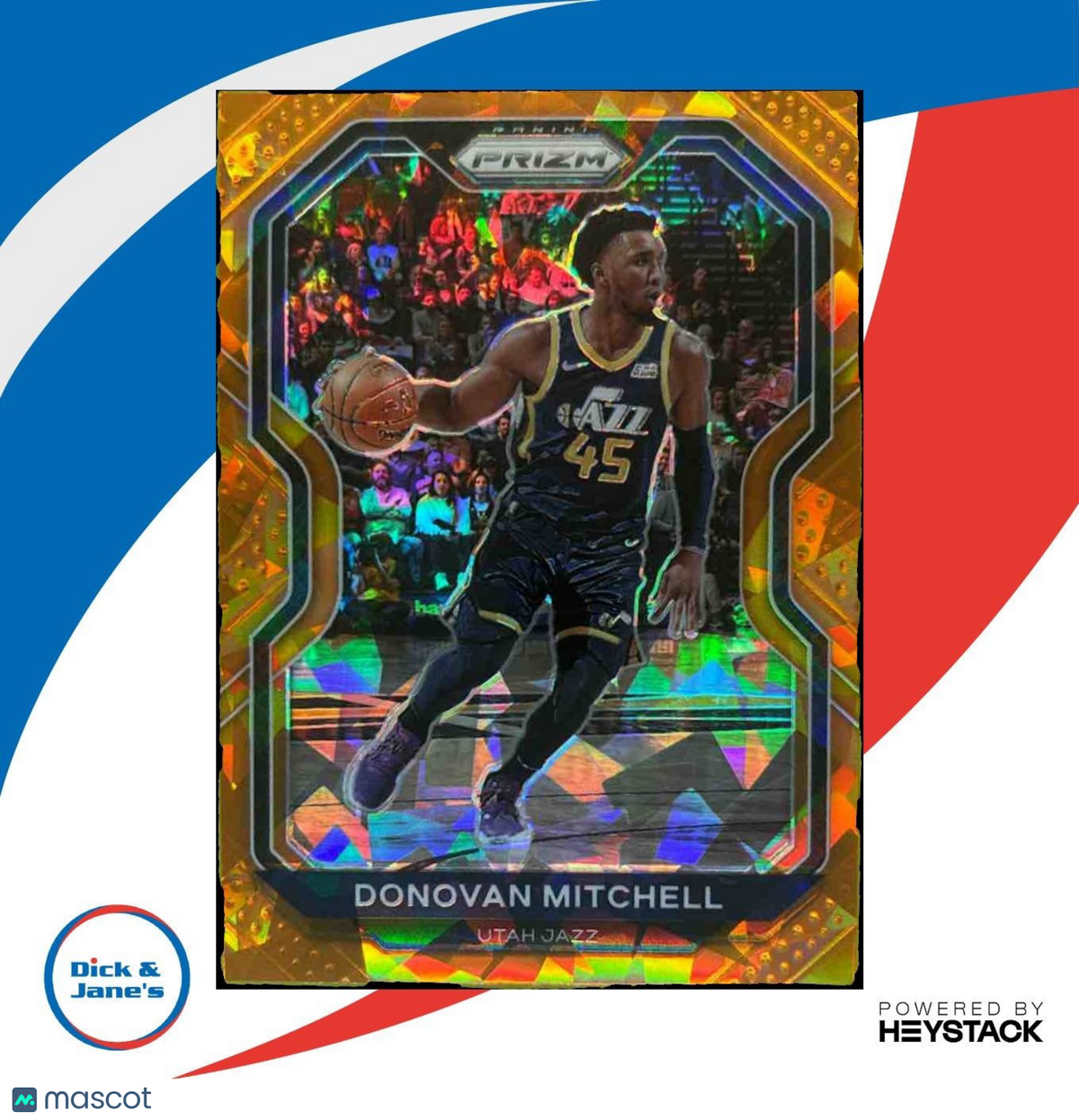 2020-21 Panini Prizm Donovan Mitchell Orange Ice Prizms #67 Utah Jazz