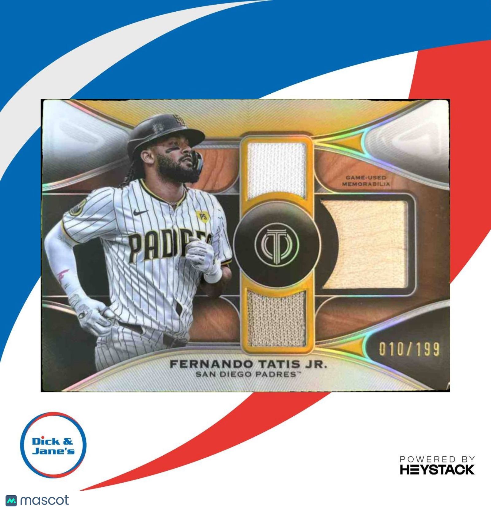 2025 Topps Tribute Fernando Tatis Jr. Triple Relics /199 San Diego Padres