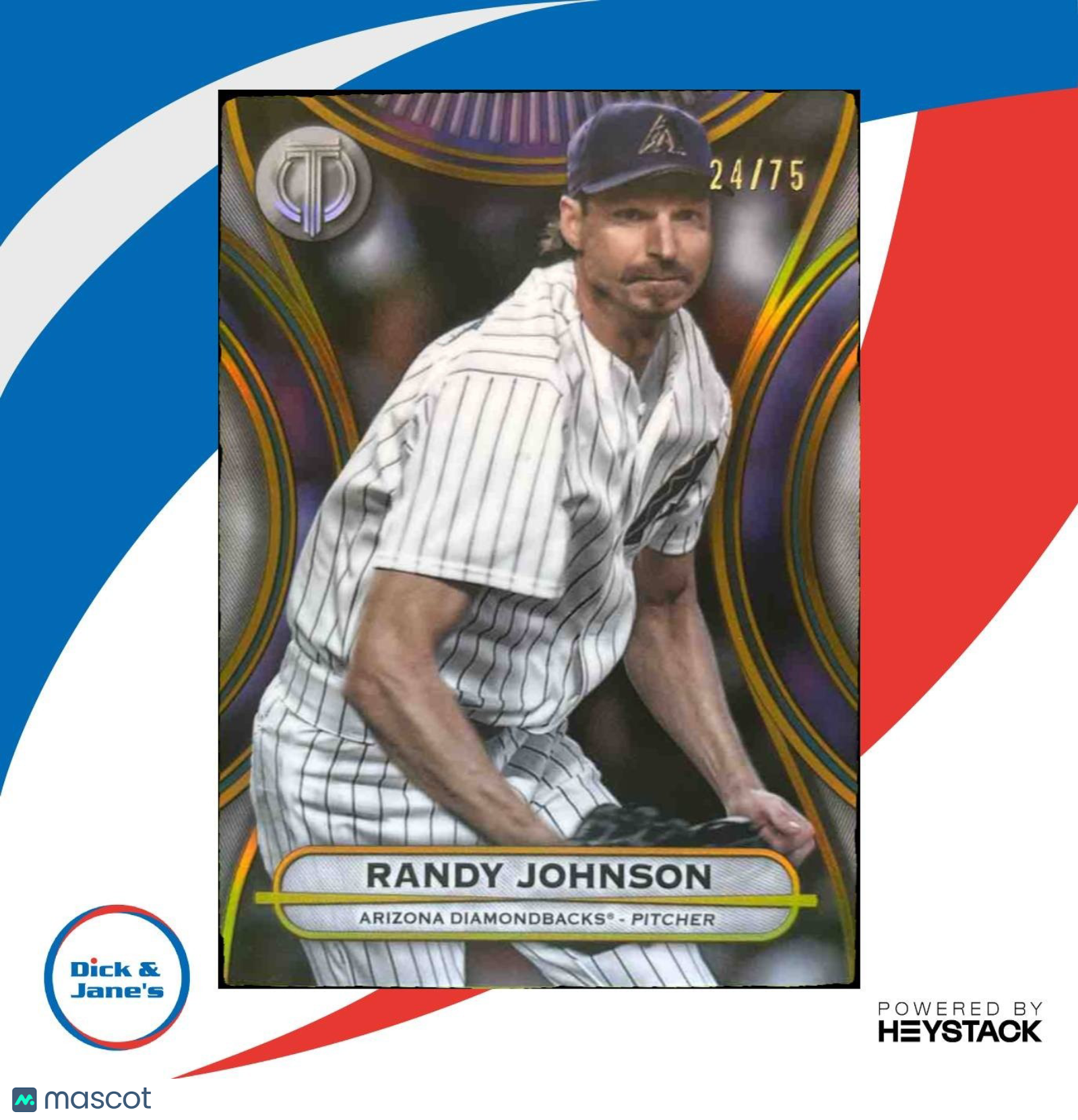 2025 Topps Tribute Randy Johnson Gold 24/75 #30 Arizona Diamondbacks