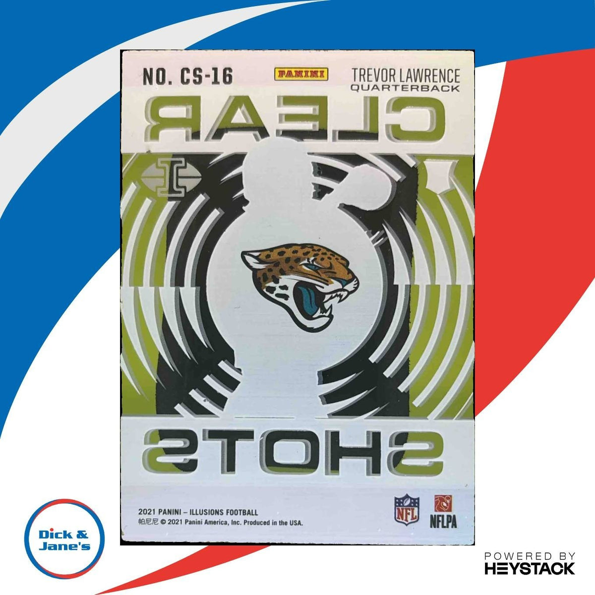 2021 Panini Illusions Trevor Lawrence Clear Shots #CS-16 RC Jacksonville Jaguars