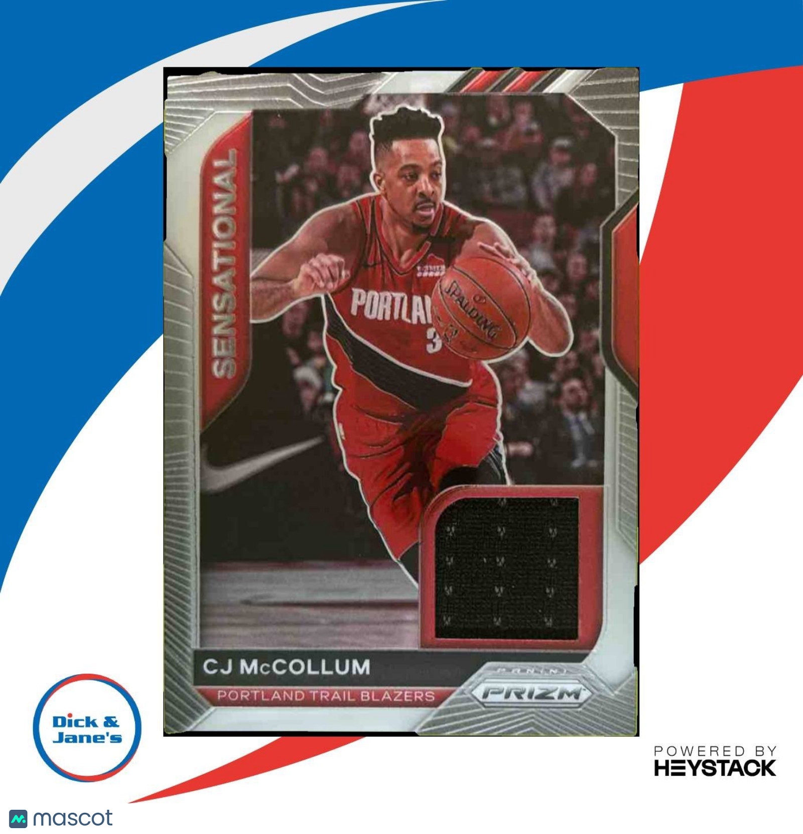 2020-21 Panini Prizm CJ McCollum Sensational Swatches MEM Portland Trail Blazers