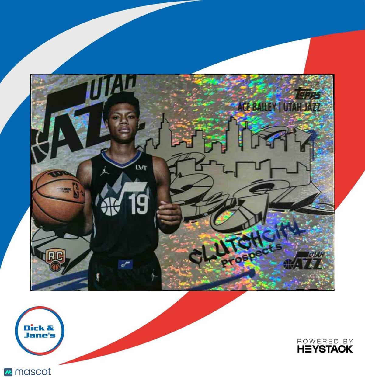 2025-26 Topps Ace Bailey Clutch City Prospects Holo Foil #CC-5 RC Utah Jazz