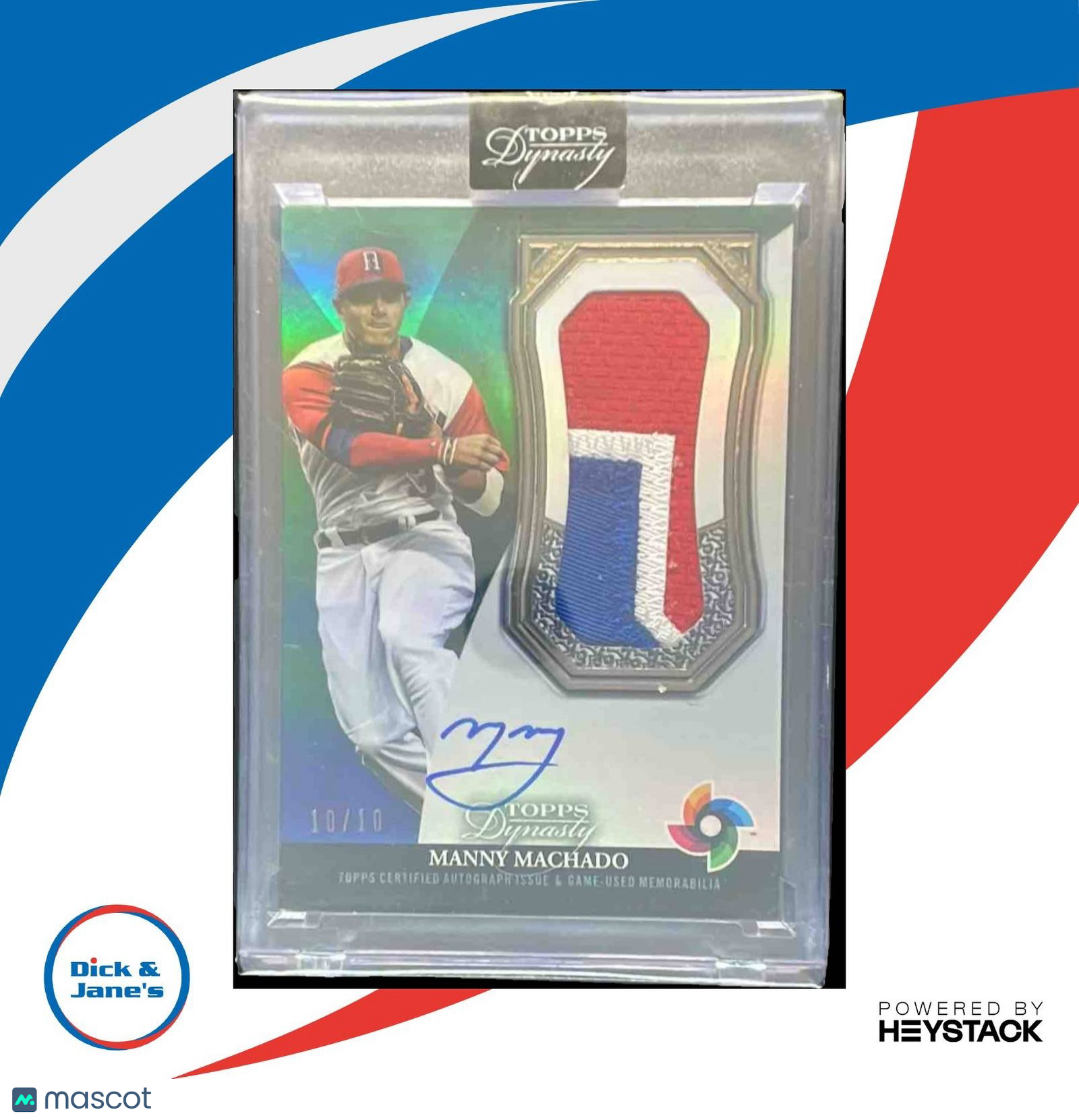 2023 Topps Dynasty Manny Machado World Baseball Classic Auto Patch 10/10