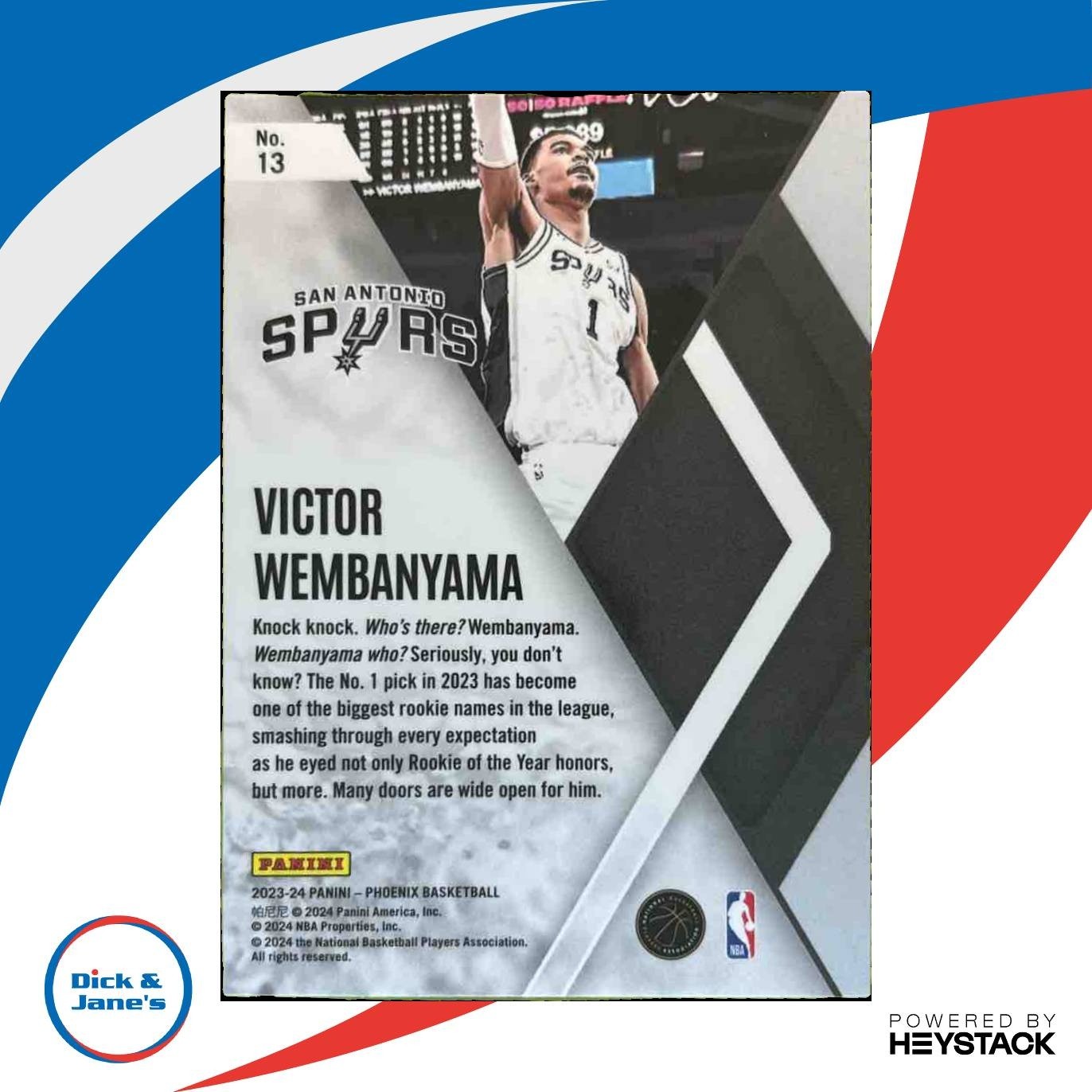 2023-24 Panini Phoenix Victor Wembanyama Instant Phenom RC