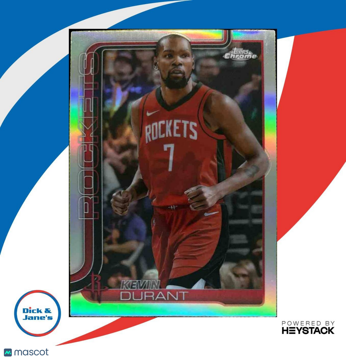 2025-26 Topps Chrome Kevin Durant Refractor #155 Houston Rockets