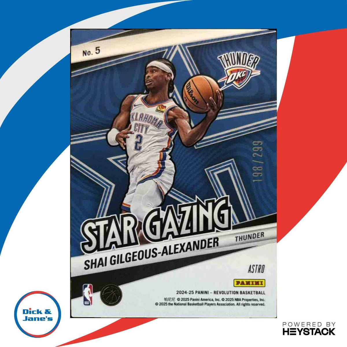 2024-25 Panini Revolution Shai Gilgeous-Alexander Star Gazing /299 Thunder