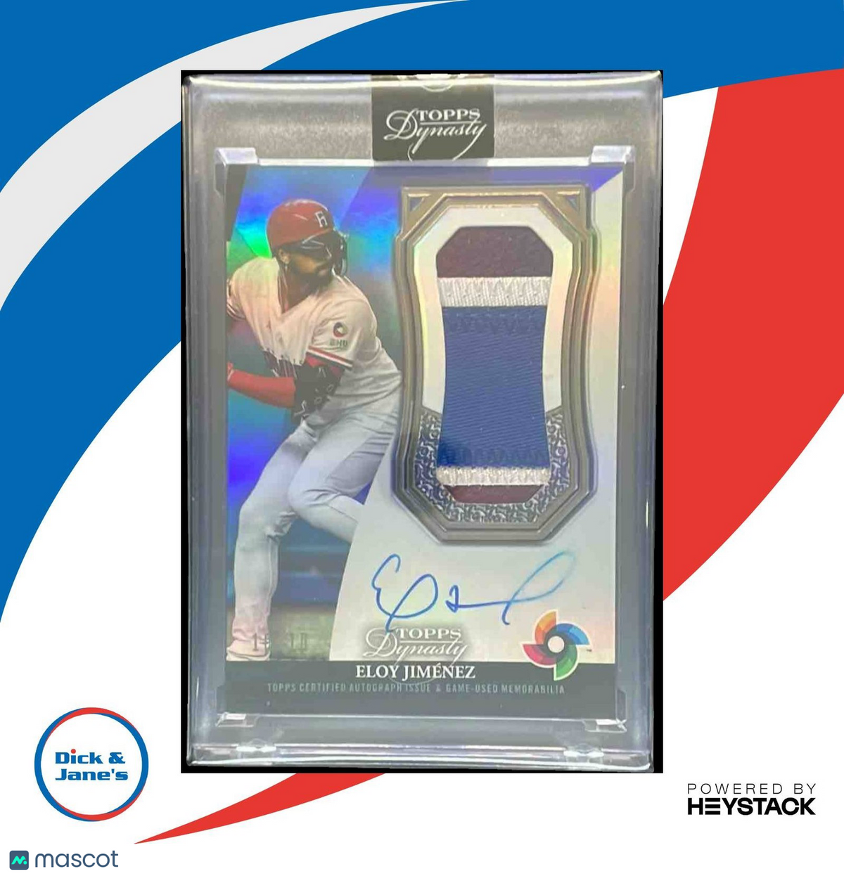 2023 Topps Dynasty Eloy Jimenez World Baseball Classic Auto Patch 10/10 DWBC-EJ1