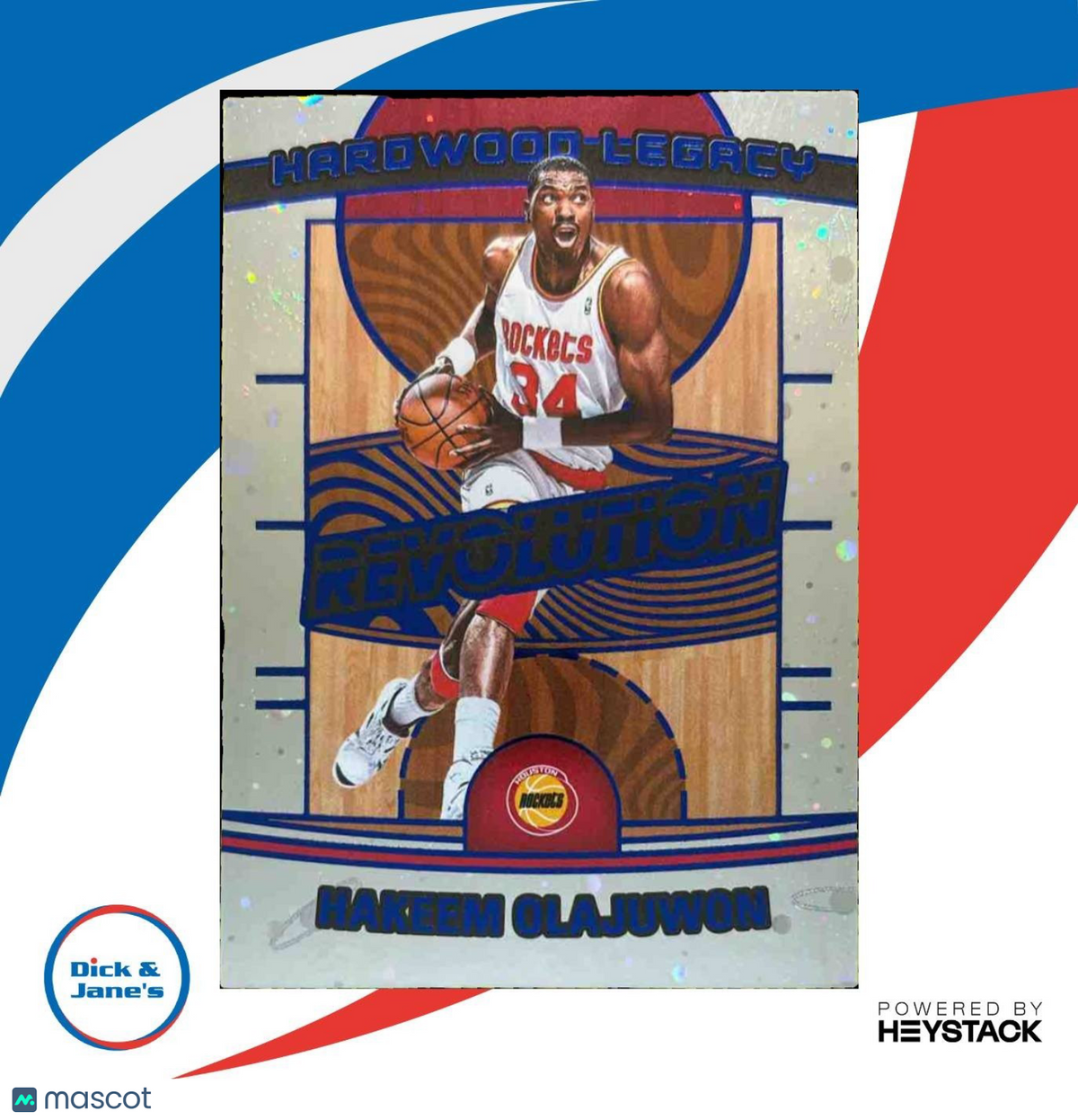 2024-25 Panini Revolution Hakeem Olajuwon Hardwood Legacy #19 Houston Rockets