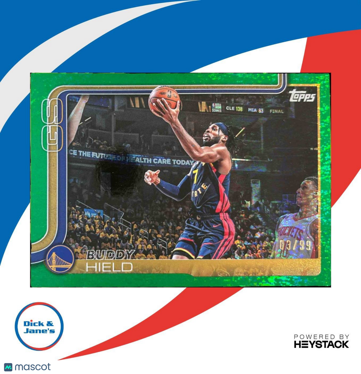 2025-26 Topps Buddy Hield Season Tip-Off Green Foil /99 #237 Warriors