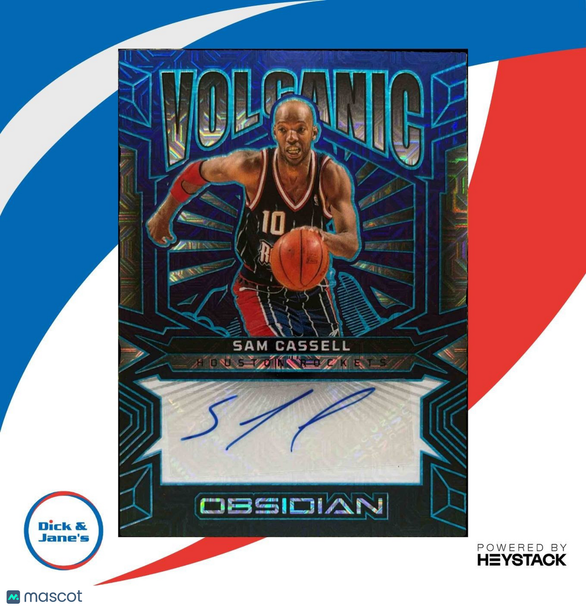 2024-25 Obsidian Sam Cassell Volcanic Signatures Deep Sea Mojo 2/5 Auto Rockets