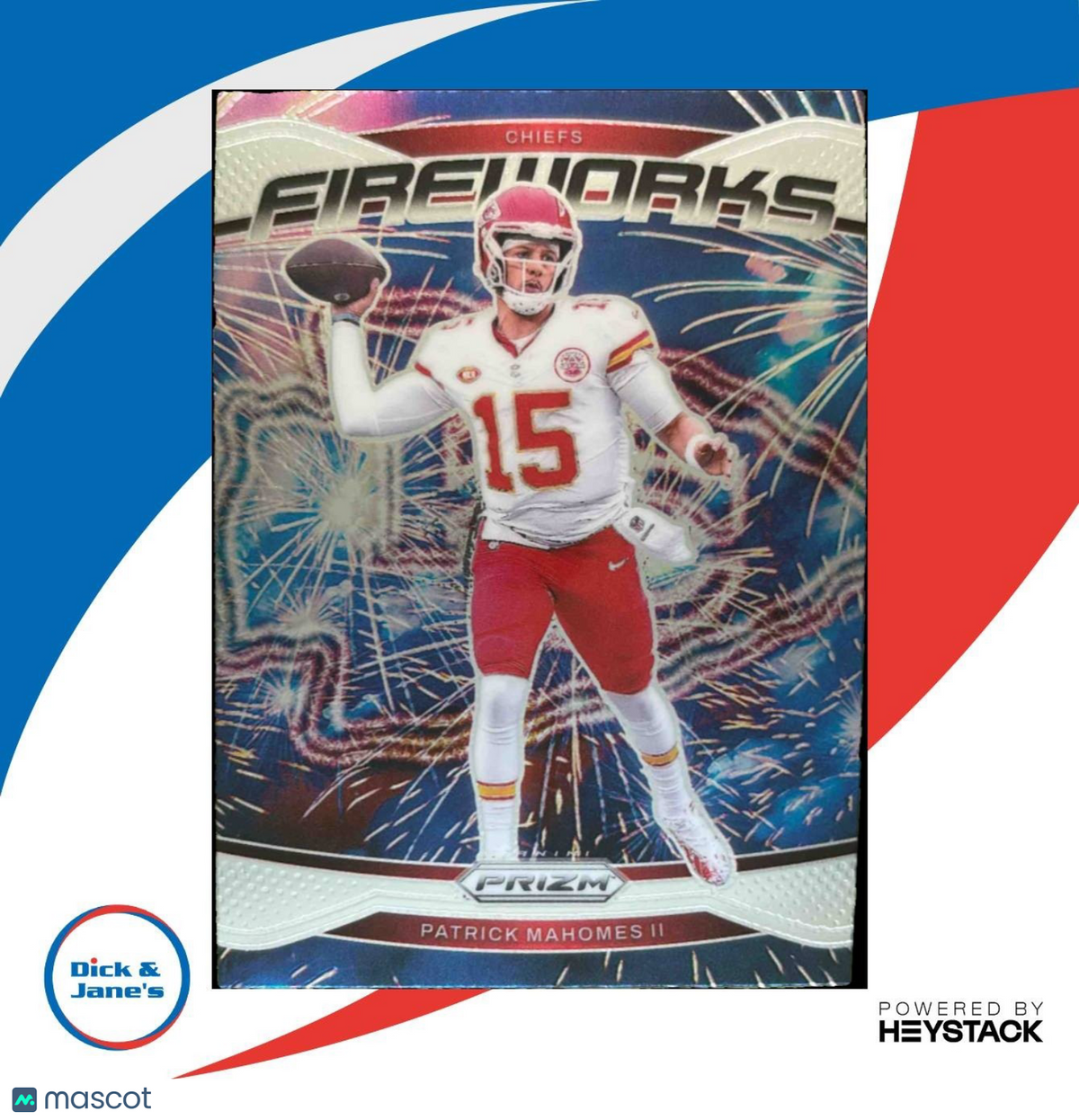2024 Panini Prizm Patrick Mahomes II Fireworks #1 Kansas City Chiefs