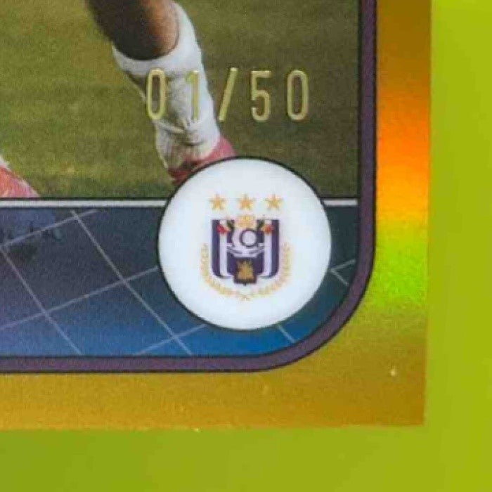 2024-25 Topps Merlin Chrome UEFA Club Competitions Tristan Degreef Gold 1/50