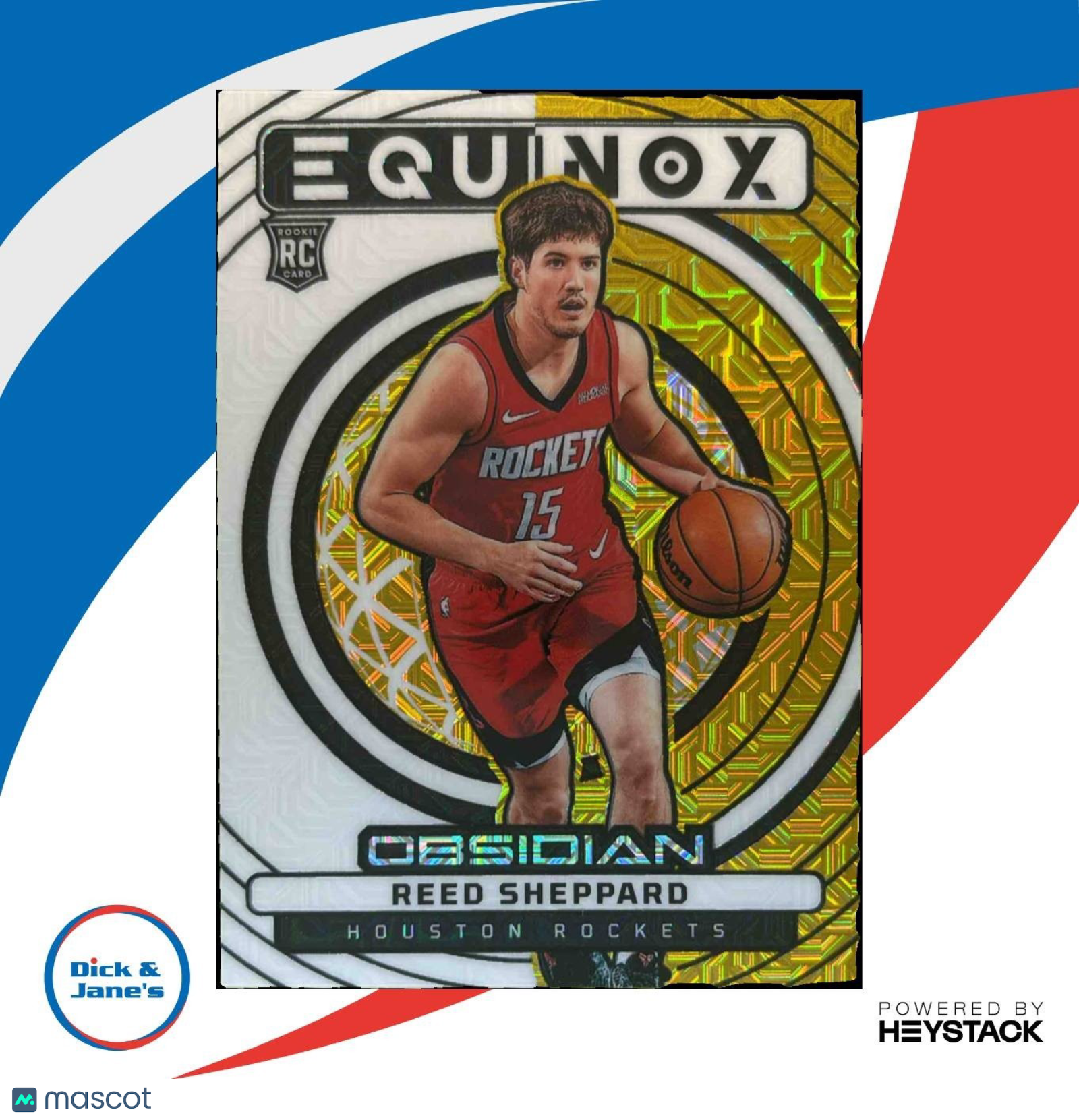 2024-25 Panini Obsidian Reed Sheppard Equinox Gold /10 #24 RC Houston Rockets