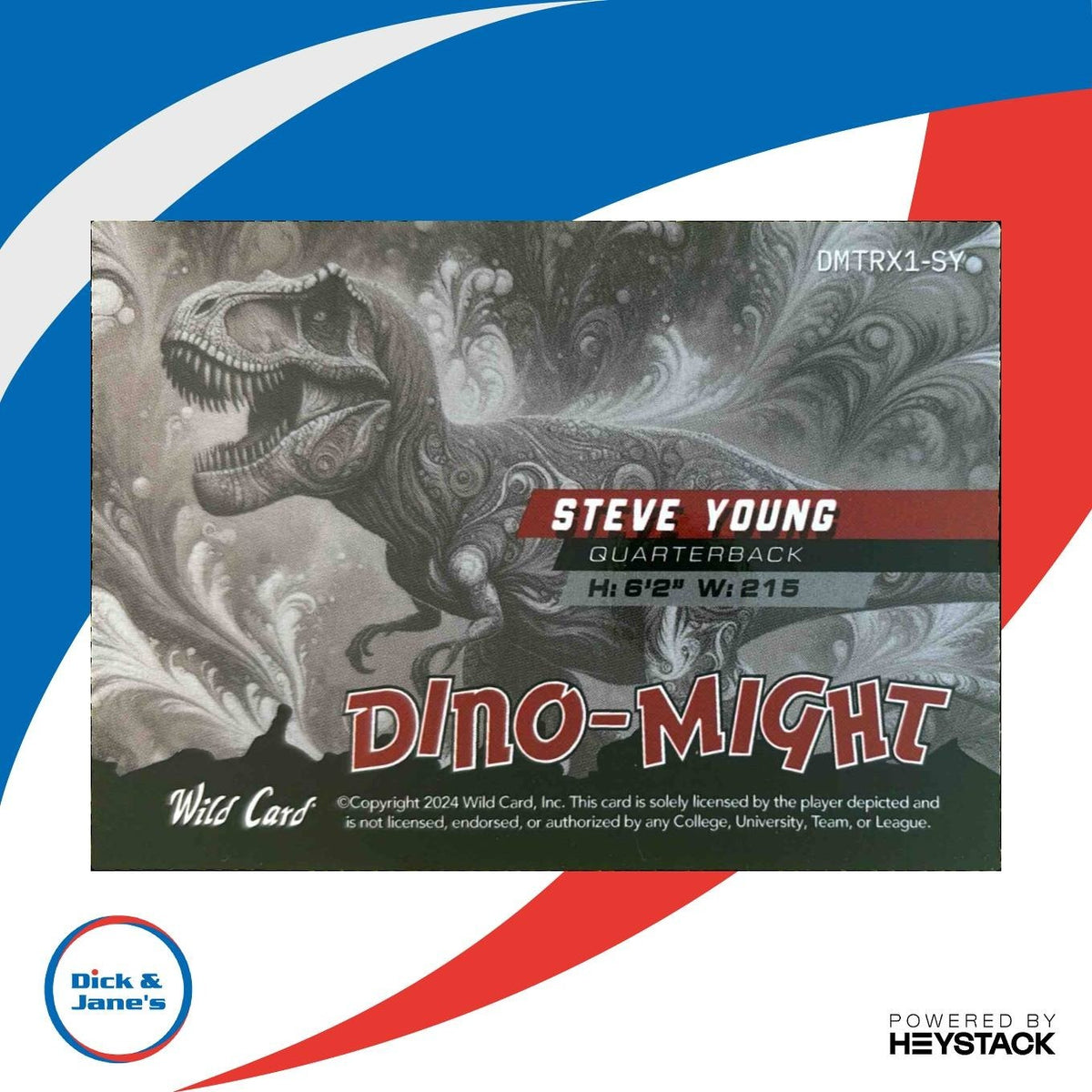 2024 Wild Card Alumination DinoMight Steve Young Tyrannosaurus Rex /12
