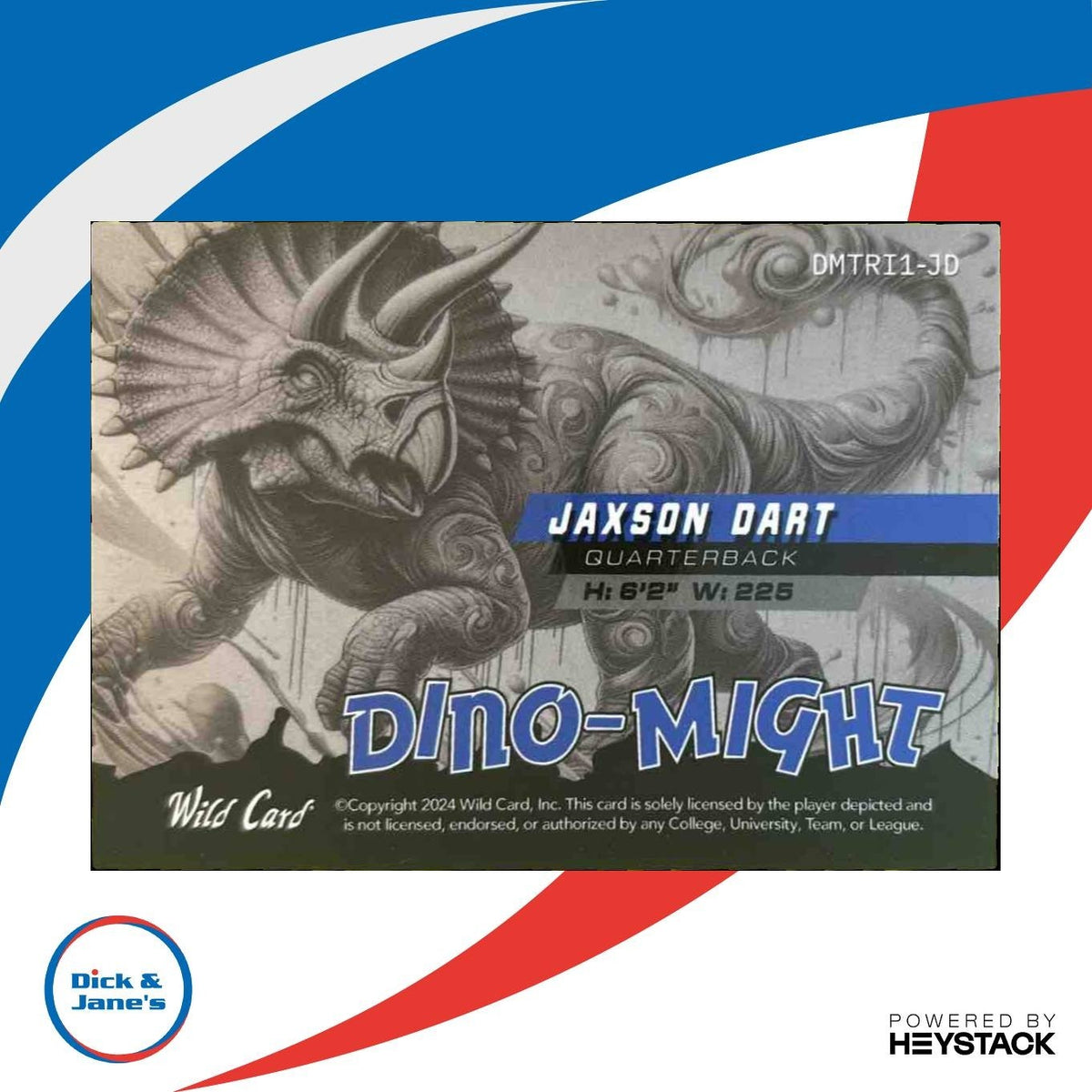 2024 Wild Card Alumination DinoMight Jaxson Dart RC Triceratops 1/1