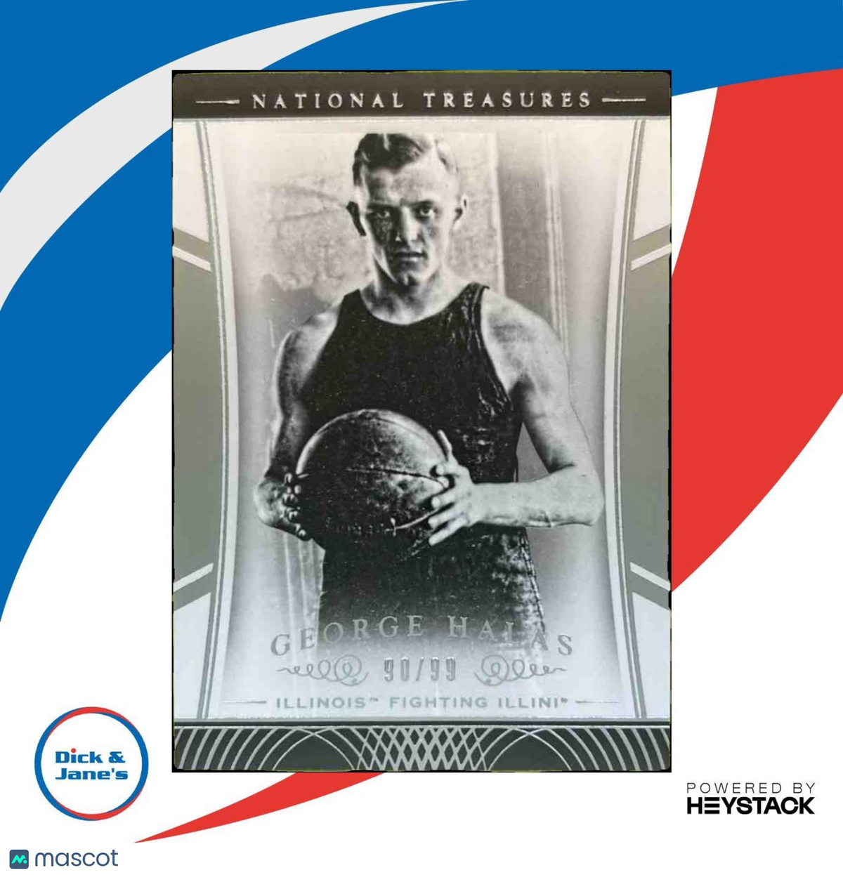 2015 Panini National Treasures Collegiate George Halas 90/99 #144 Legend