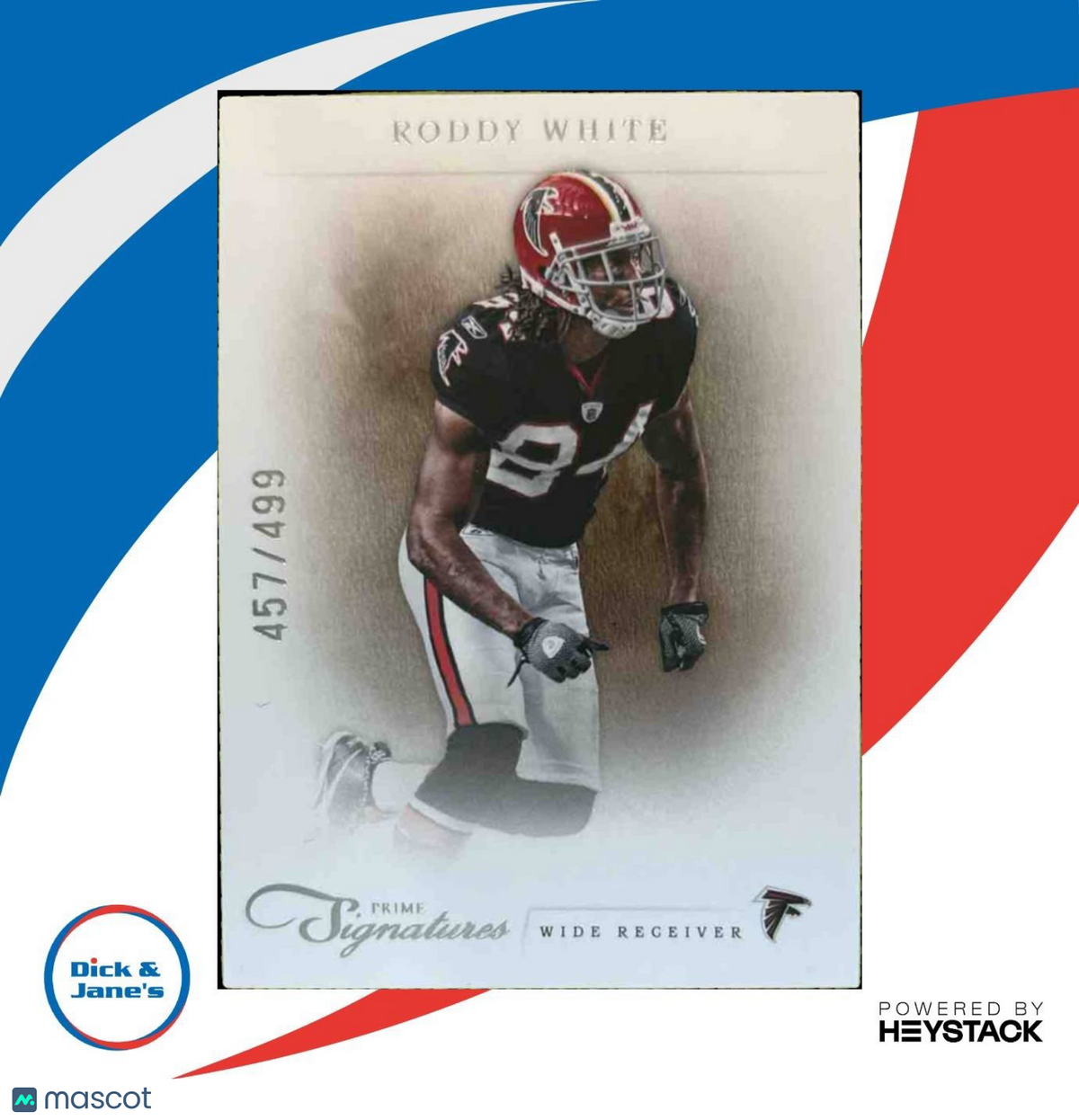 2011 Panini Prime Signatures Roddy White /499 #147 Atlanta Falcons