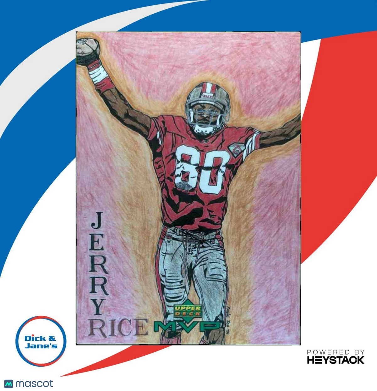 1999 Upper Deck MVP Jerry Rice Draw Your Own Card #W27 San Francisco 49ers